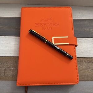 Hermes GWP orange Notebook with pen